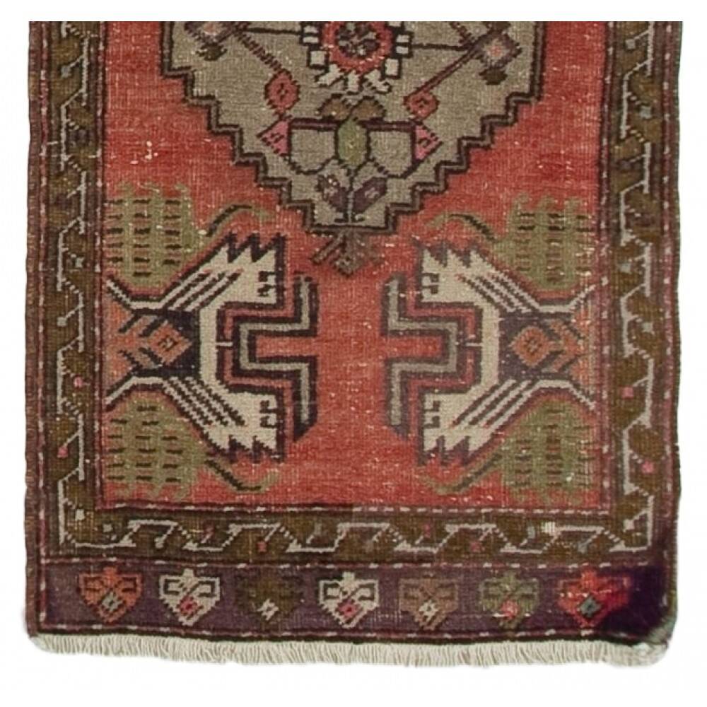 Vintage Small Rug. Handmade Door Mat. Turkish Seat Cover. Entryway Mat. Kitchen Rug
