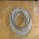 Antique Butter Dish Moulded Glass Pearl Row Made In France Vintage #E26
