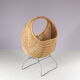 1960s wicker baby bed from the Netherlands
