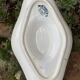 Saucière with a sticking plate earthenware iron earth the Amandinoise service Margot