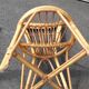 Paire de chaises et table rotin osier vintage XXème