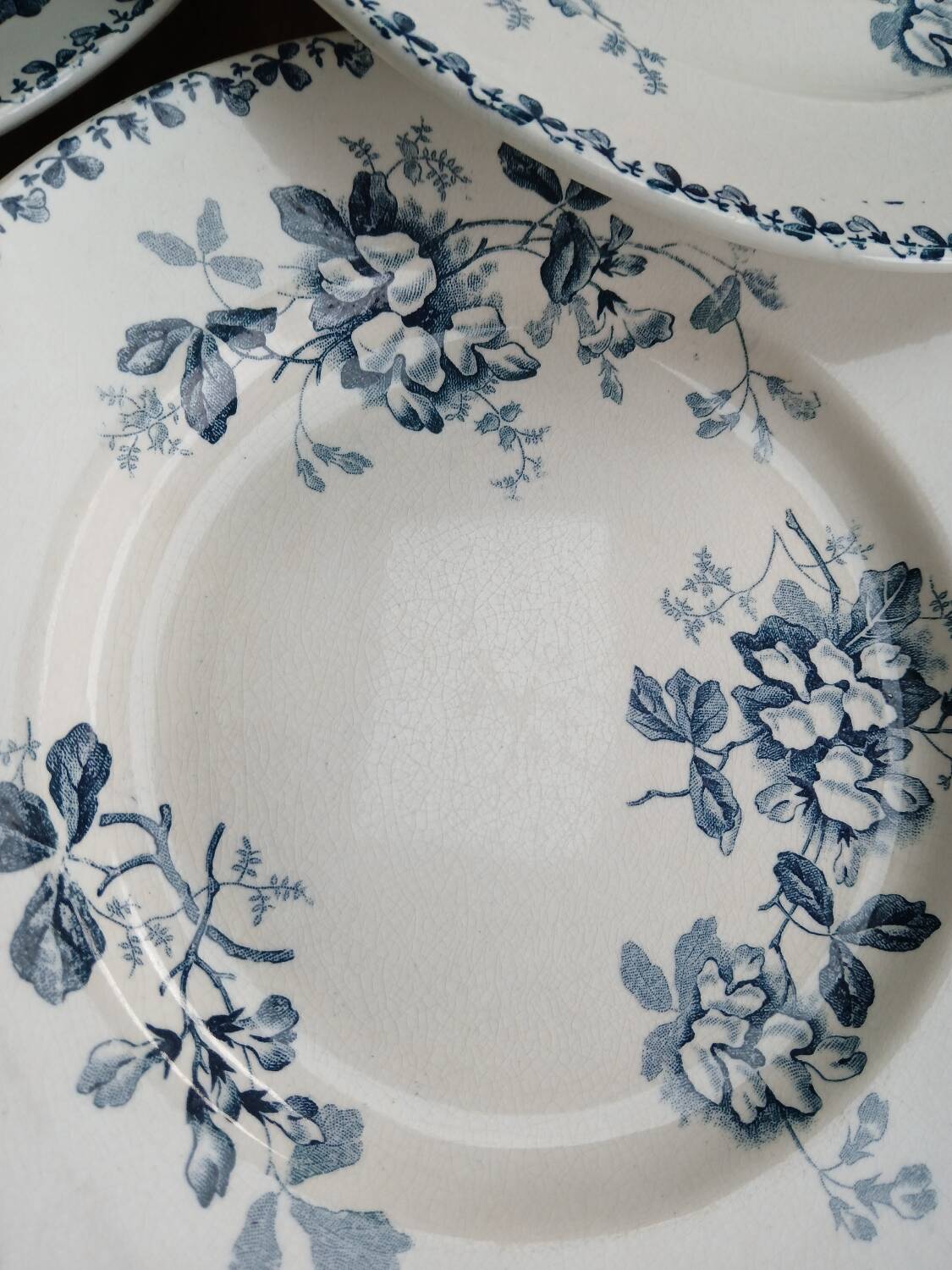 Set of 6 Terre de Fer plates, Acacia model