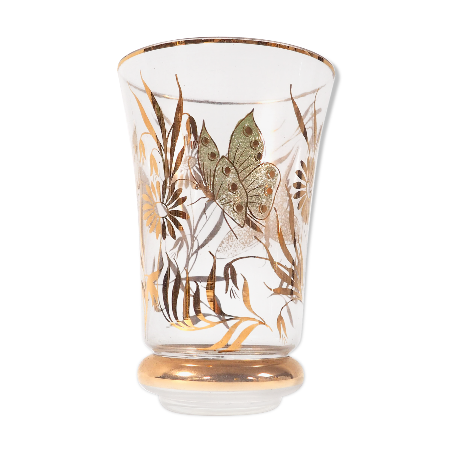 Butterfly glass vase