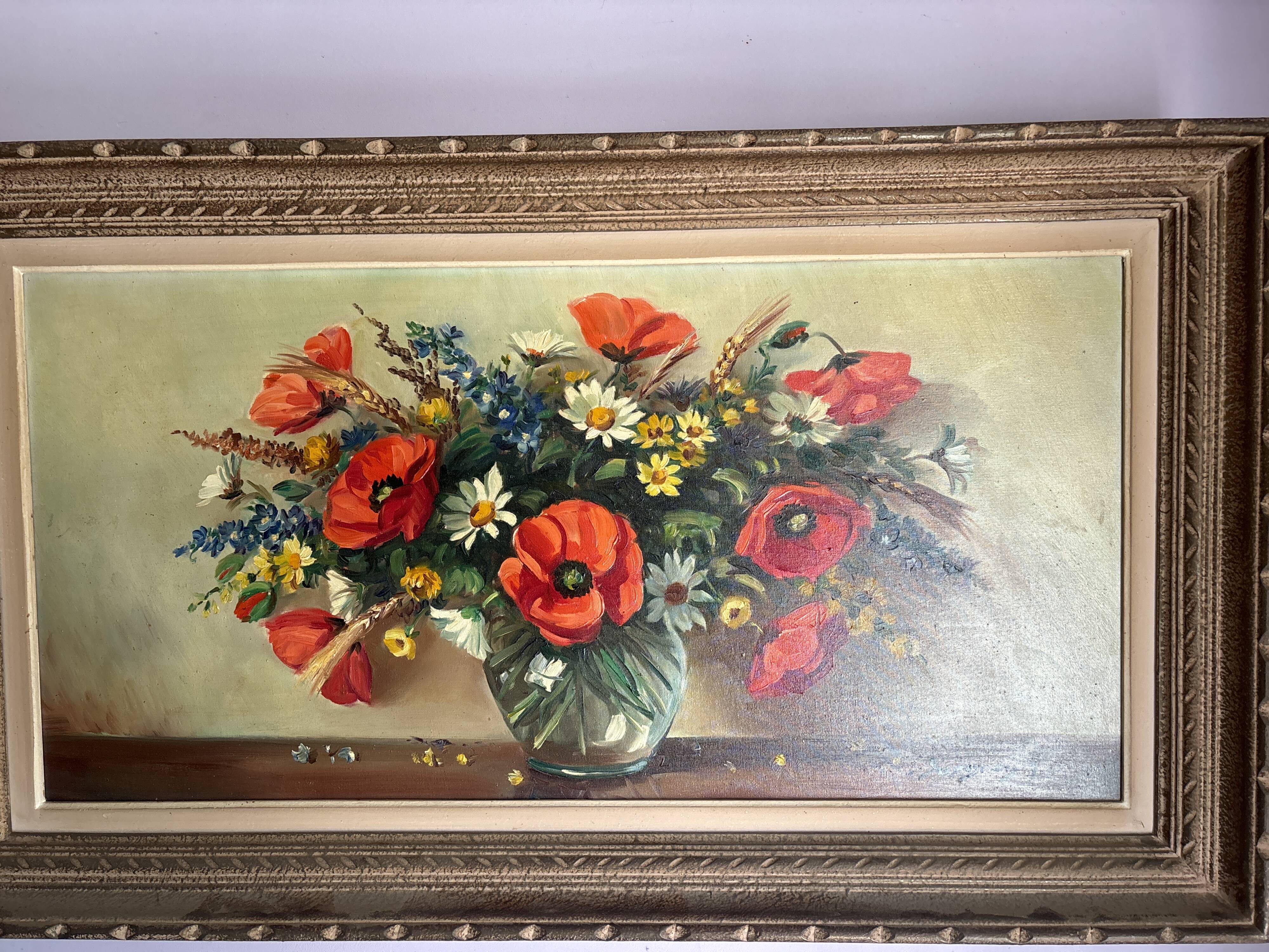 Grande tableau bouquet de fleurs