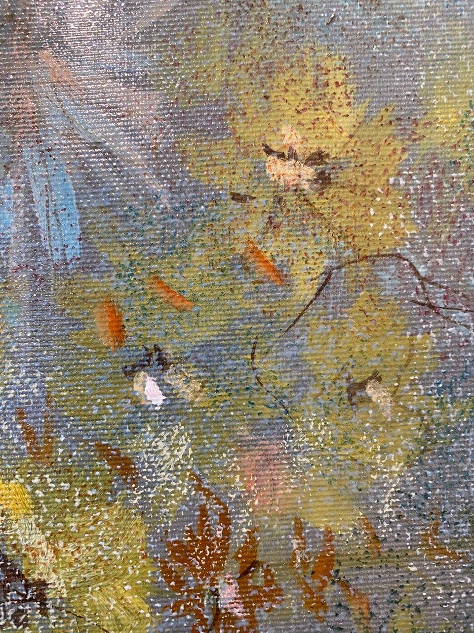 Old painting, still life with wild flowers signed Massard XX century