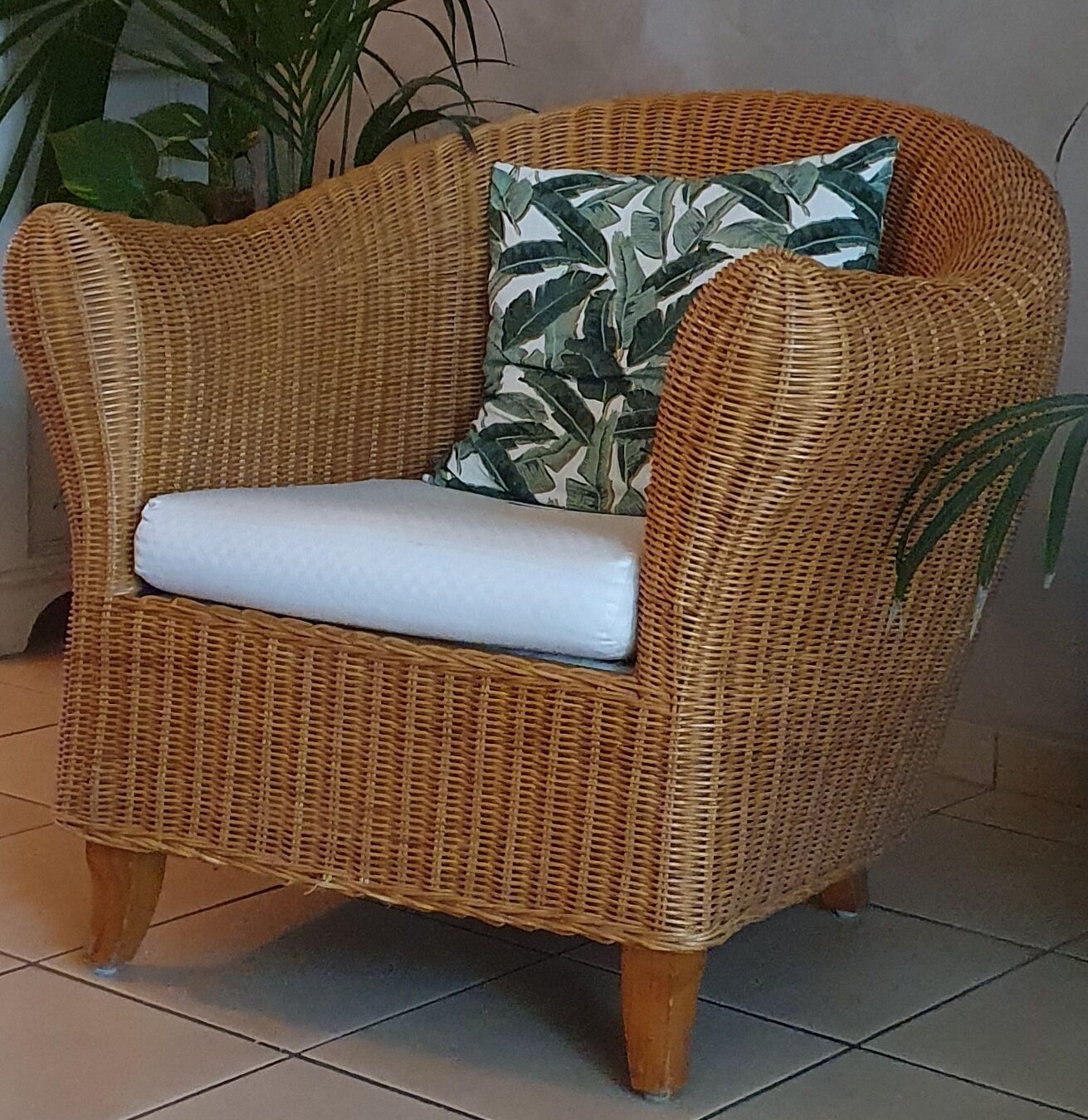Rattan armchair
