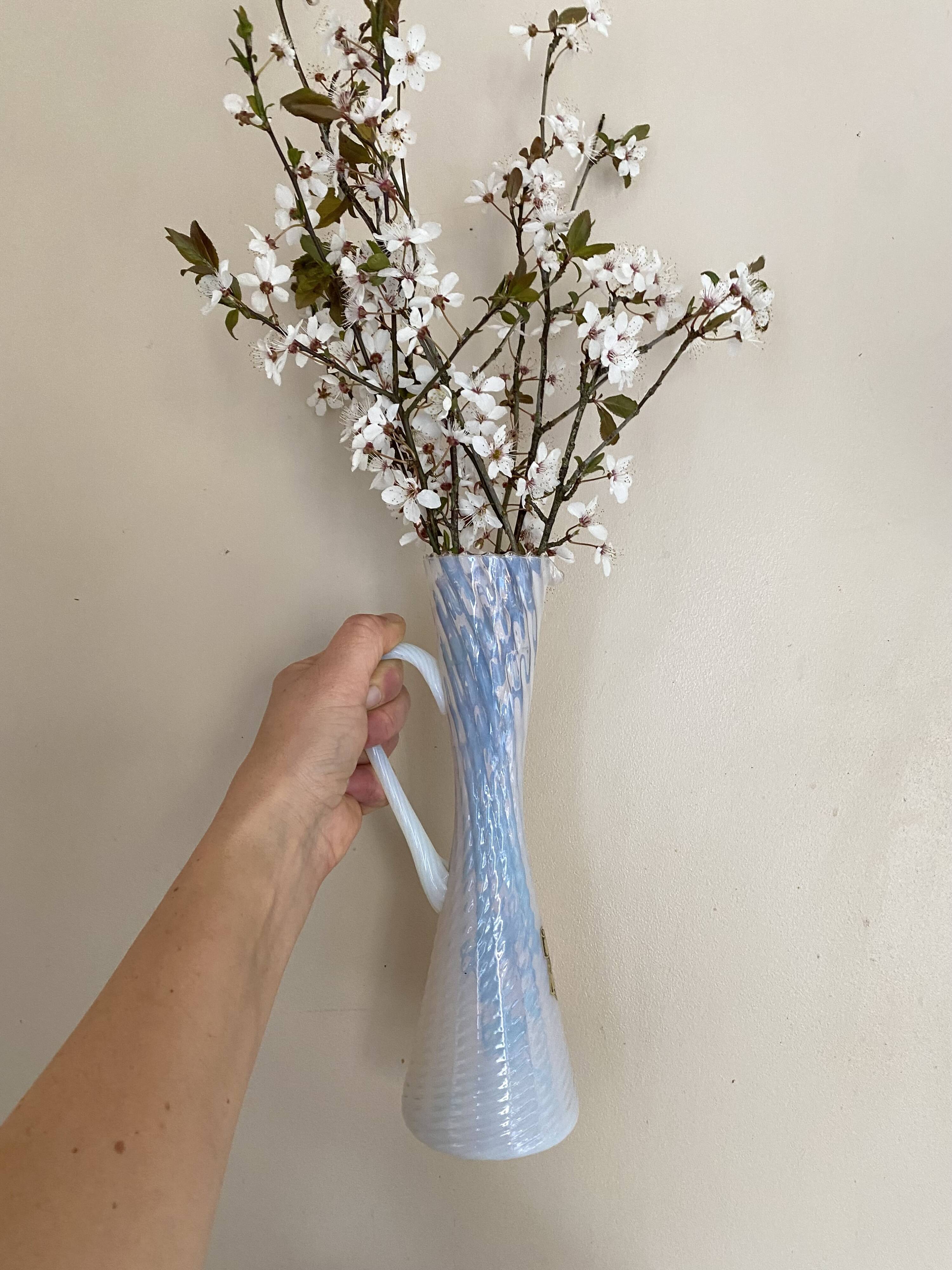 Opaline blown glass vase, Tuscany, Italy, 1960s-70s