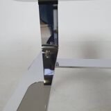 Chrome metal and smoked glass coffee table 70