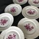7 porcelain plates from limoges, bernardaud