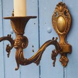 Vintage Rams Head French Bronze Wall Sconces Wall Lights C1930s Pair