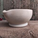 Vintage English ceramic and wooden mortar and pestle set