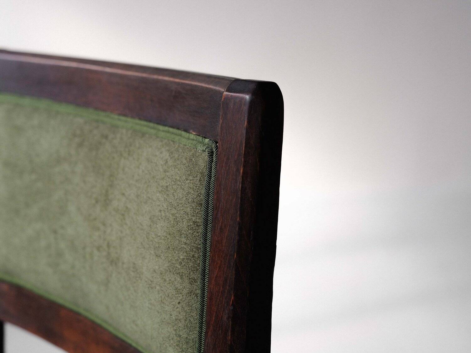 Pair of modernist armchairs in solid oak, France, circa 1940.