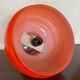Orange opaline serpentine table lamp and vintage fabric
