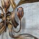 Large Vintage Wall Candelabra with Golden Tulips, 1960s