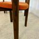 Set of 6 Girsberger Scandinavian style chairs from the 70s, vintage, solid wood, original fabric