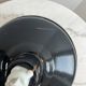 Industrial suspension in black enamelled sheet metal - workshop lampshade