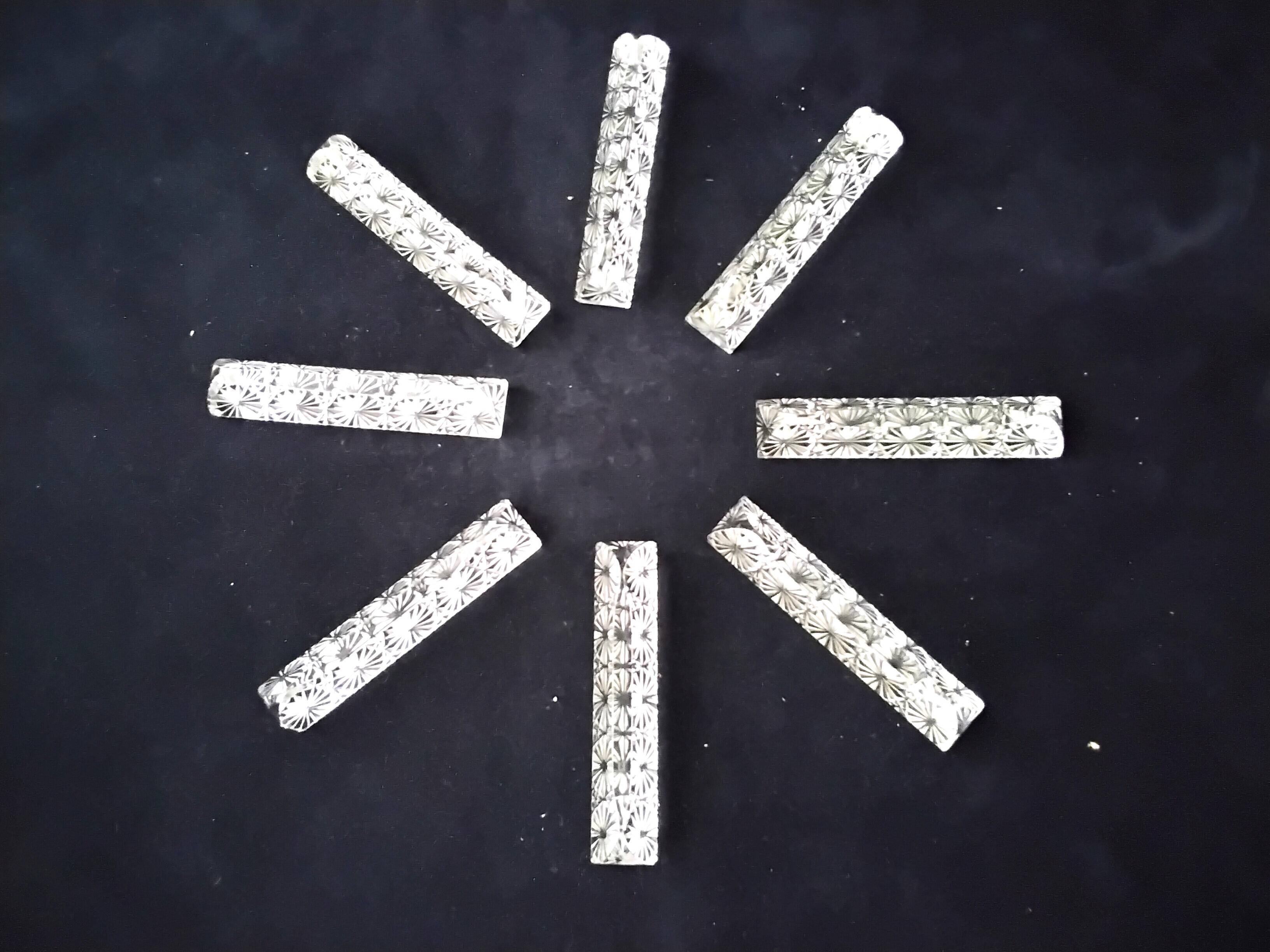8 Knife holders Lead crystal Triangular shape