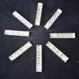 8 Knife holders Lead crystal Triangular shape