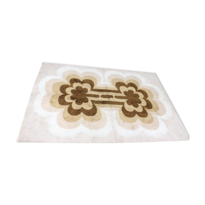 Tapis mid-century scandinave beige style ege rya 1970s
