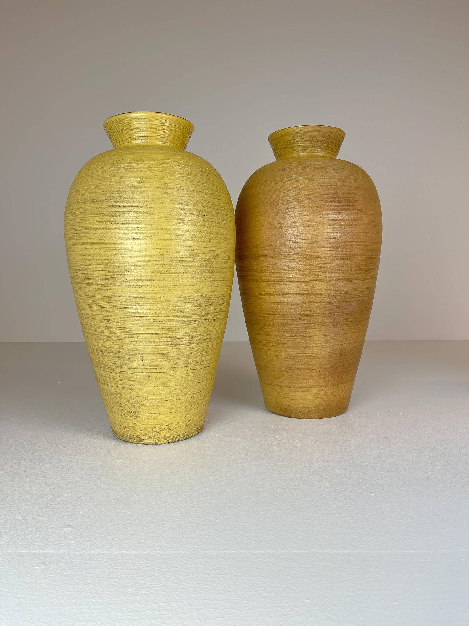 Pair of Art Deco floor vases by Upsala Ekeby, Sweden, 1940s