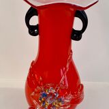 Vase Murano rouge années 70