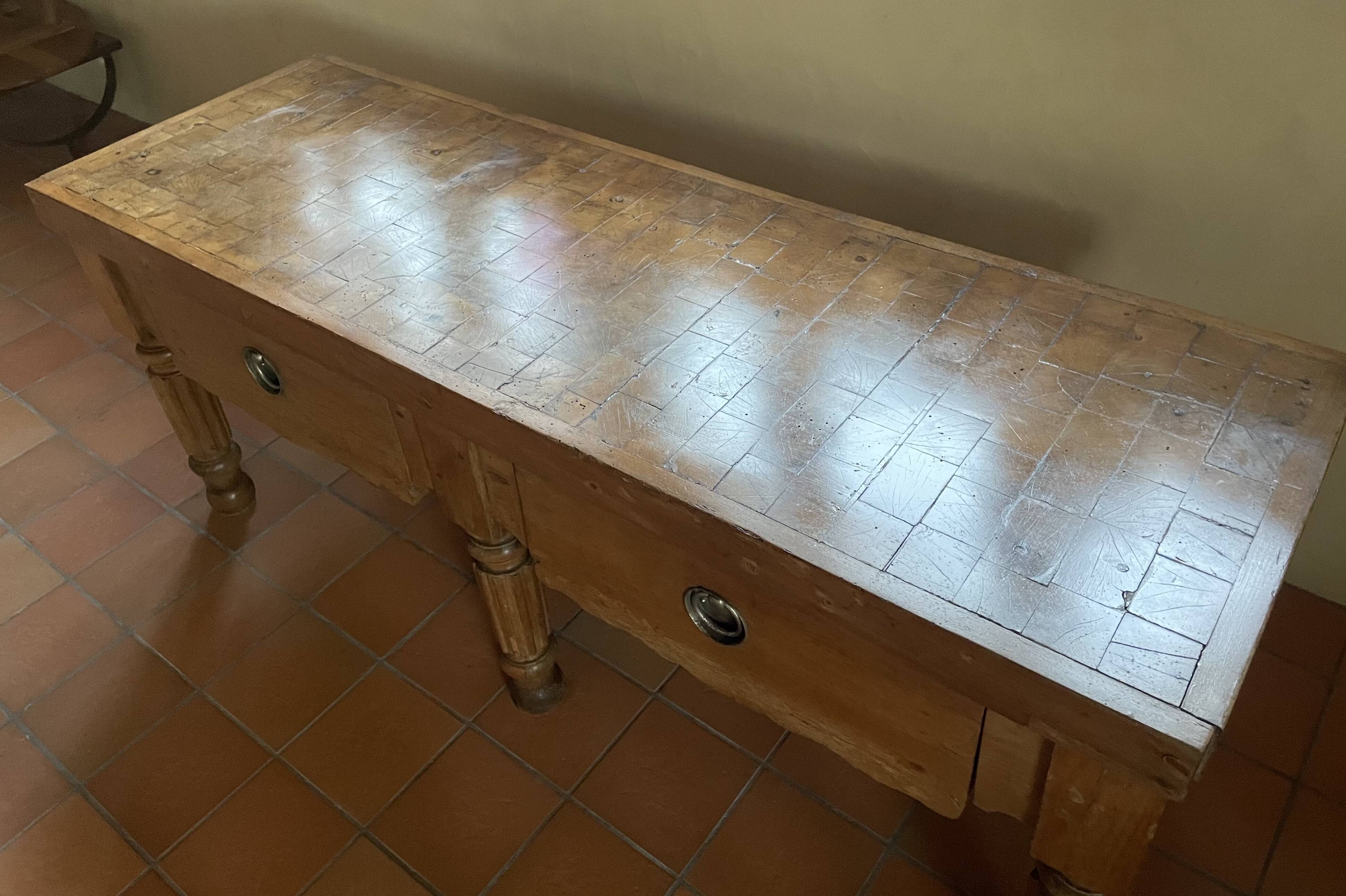 Butcher's block from the 1950s.