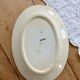 Antique oval plate, Dresden porcelain, blue and white – Baroque floral decoration