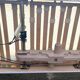 Electric double bed, varnished wood, vintage, 1960s