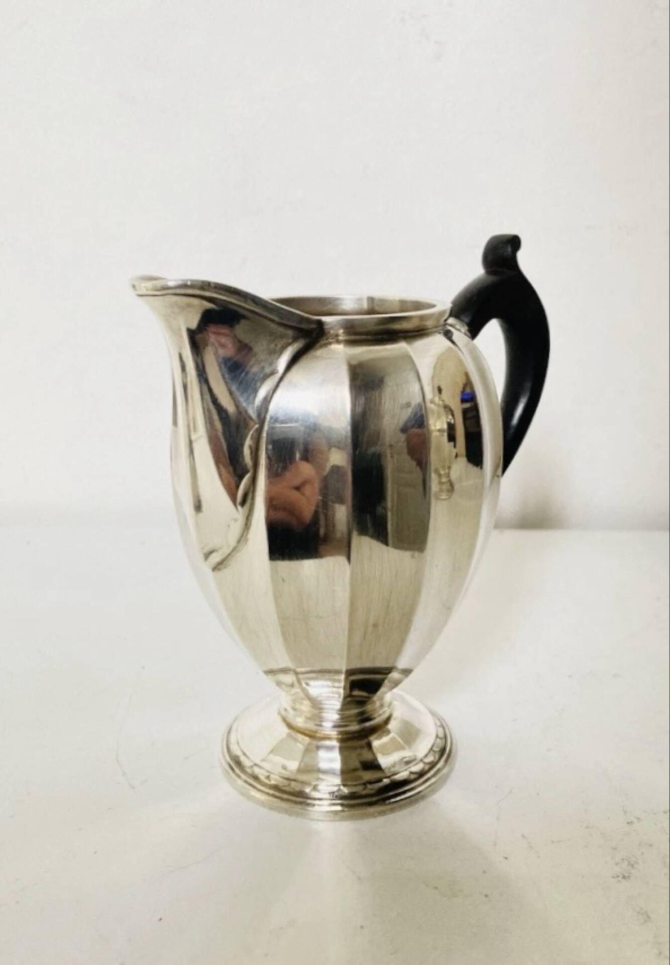 Art Deco milk jug CHRISTOFLE early 20th century in silver-plated metal with hallmark