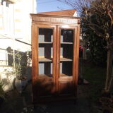 Solid walnut bookcase late 19th early 20th