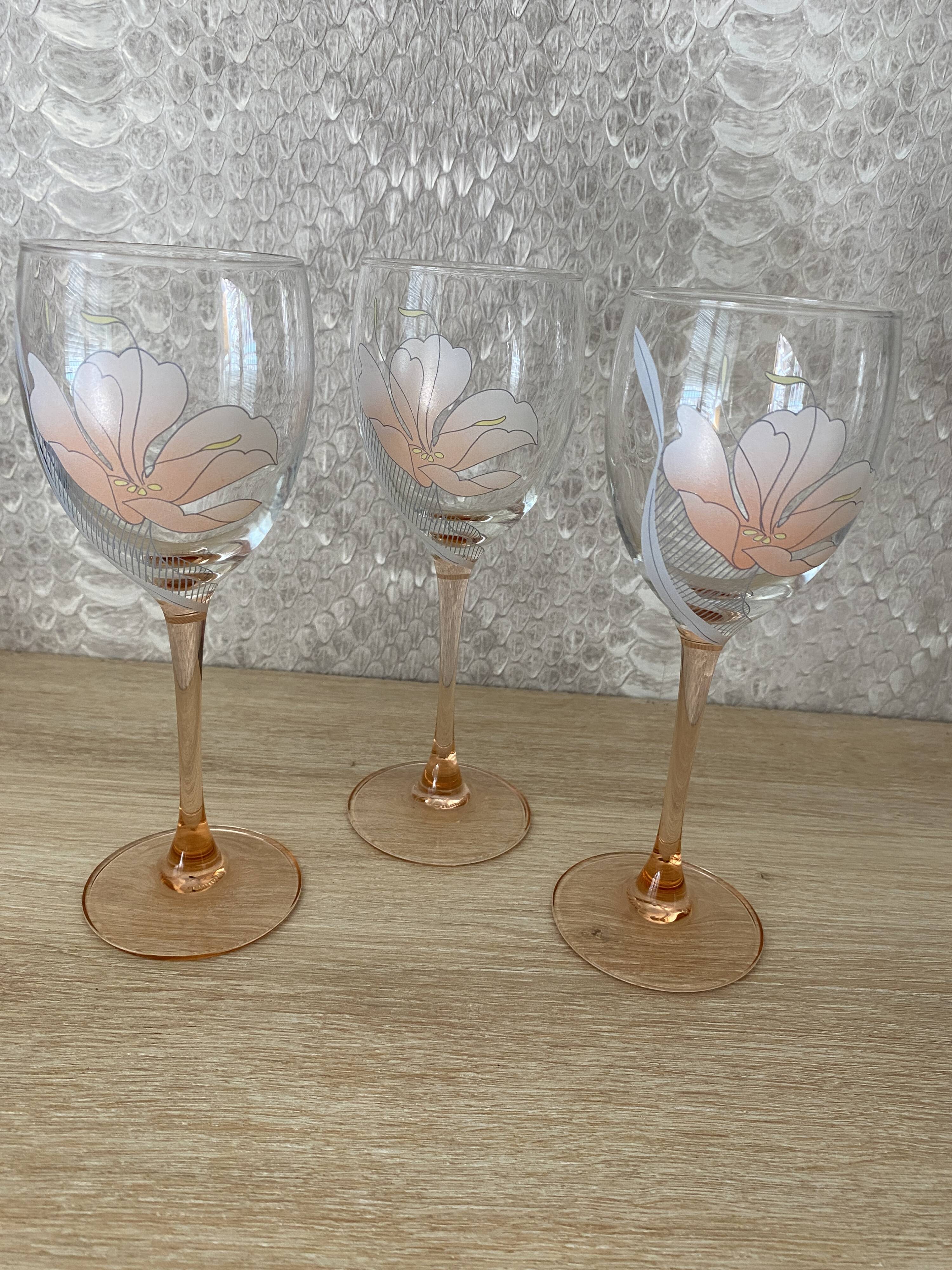 Lot de 2 verres à pied Luminarc , verrerie d'Arques