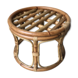 Rattan side table