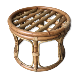 Rattan side table