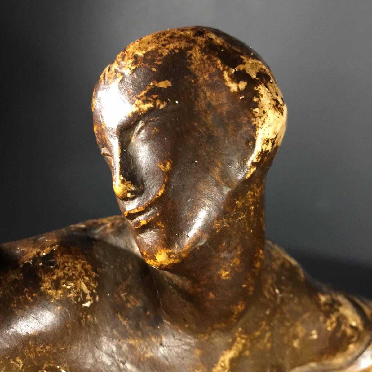 Workshop plaster "1930, Cubist Art Deco sculpture, draped nude woman