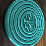 Art Deco trivet in green glazed earthenware - Saint Clément