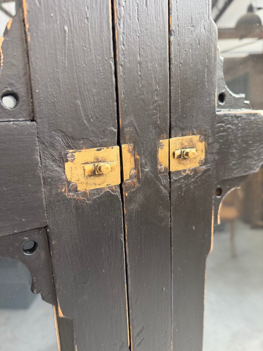 Patinated museum display case