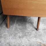 Vintage chest of drawers in rattan compass feet