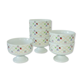 Lot 6 coupes dessert porcelaine vintage 70/80