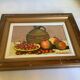 Still life painting oil on panel signed