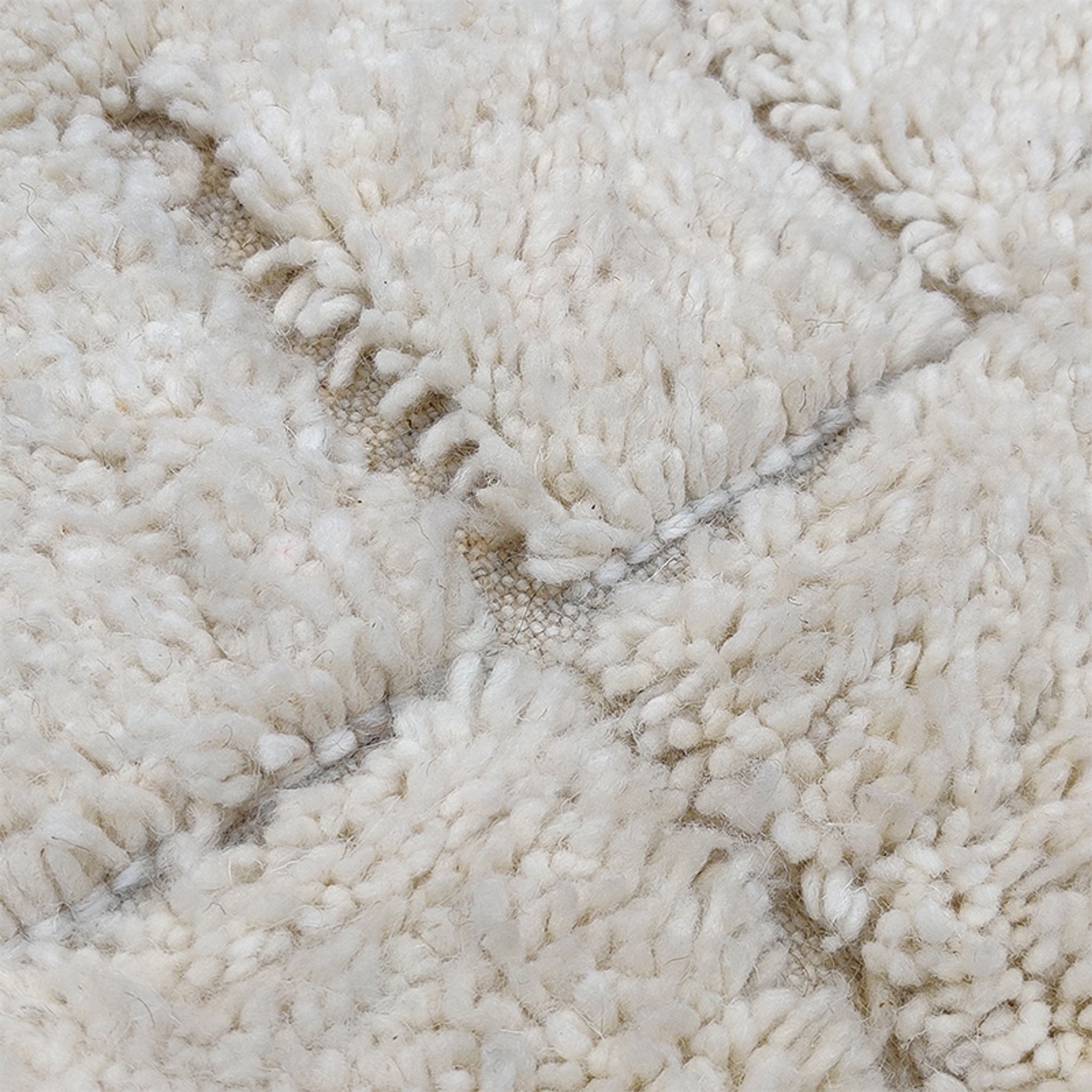 Tapis berbère graphique blanc 215x300 cm