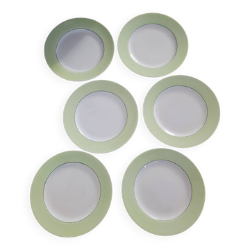 Lot de 6 assiettes plates Linon Saint Amand