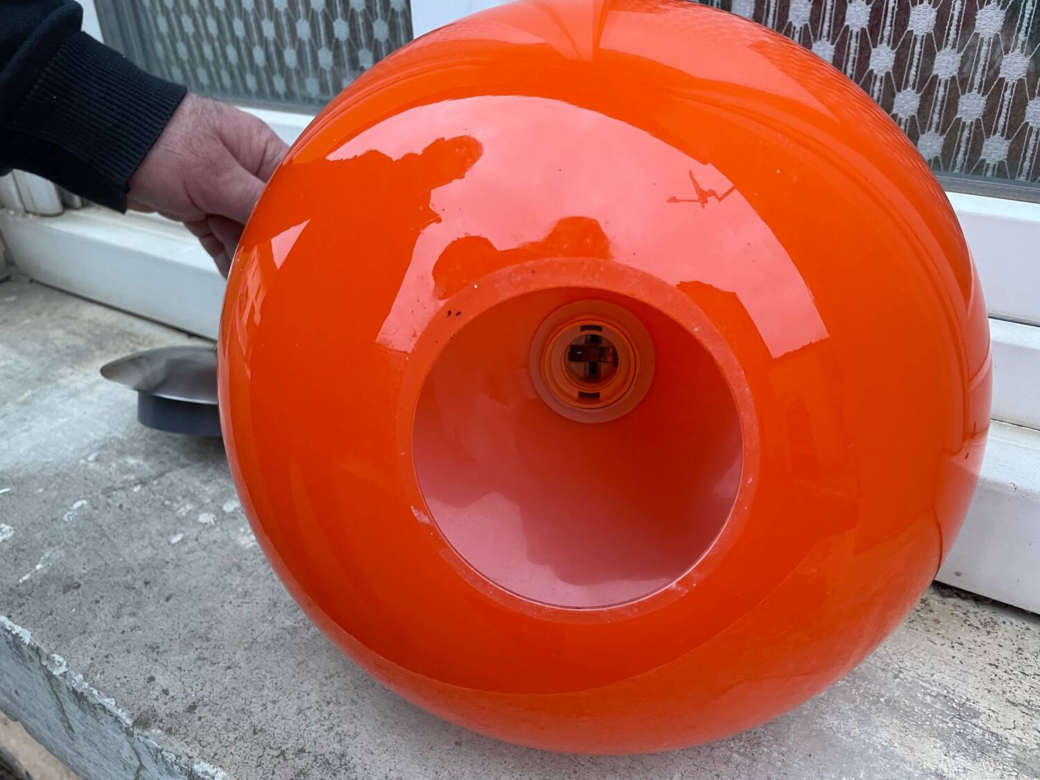 Suspension opaline vintage