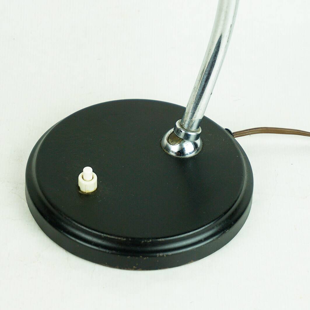 Black Table or Desk Lamp in Bauhaus or Industrial Style from the 1930s