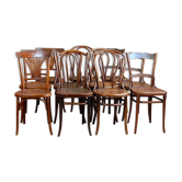 Assortiment de 11 chaises bistrot Thonet Fischel Baumann et Hofmann début XXe