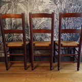 Set 3 mulched brutalist chairs