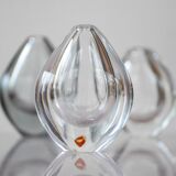 Crystal Lucid Drop Glass Vases by Sven Palmqvist for Orrefors, Sweden, 1950s, set of 3