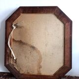 Hexagonal wooden mirror 1950