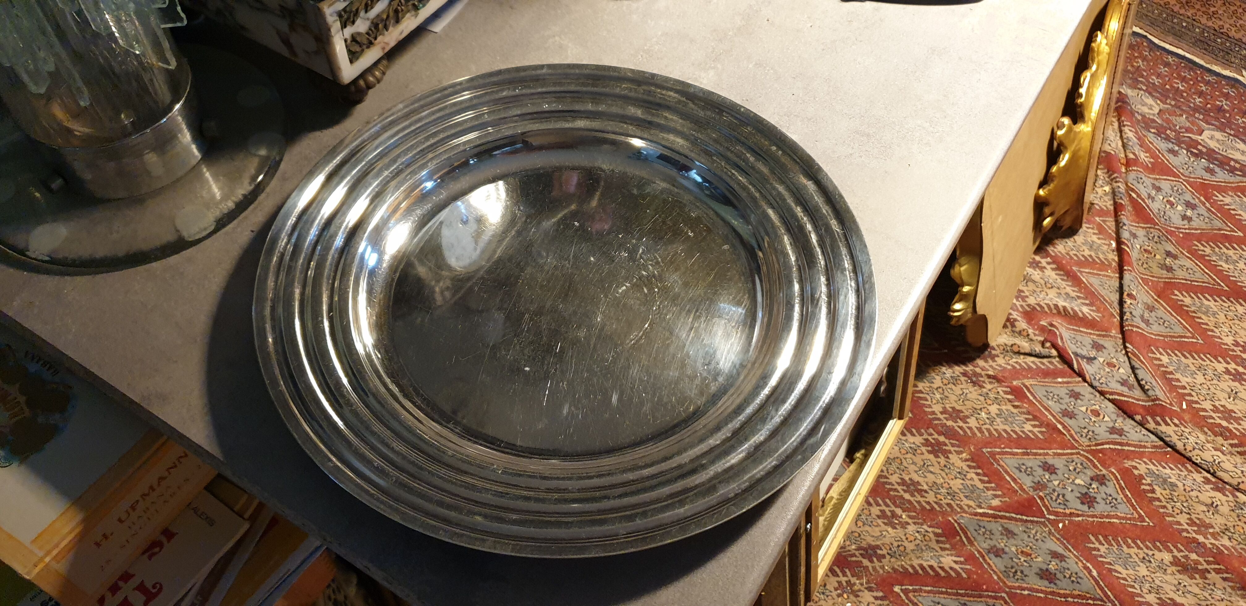Christofle, silver metal serving dish
