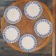 Set of 5 plates Badonviller model Azur