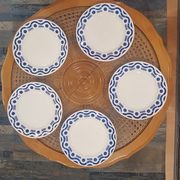 Set of 5 plates Badonviller model Azur